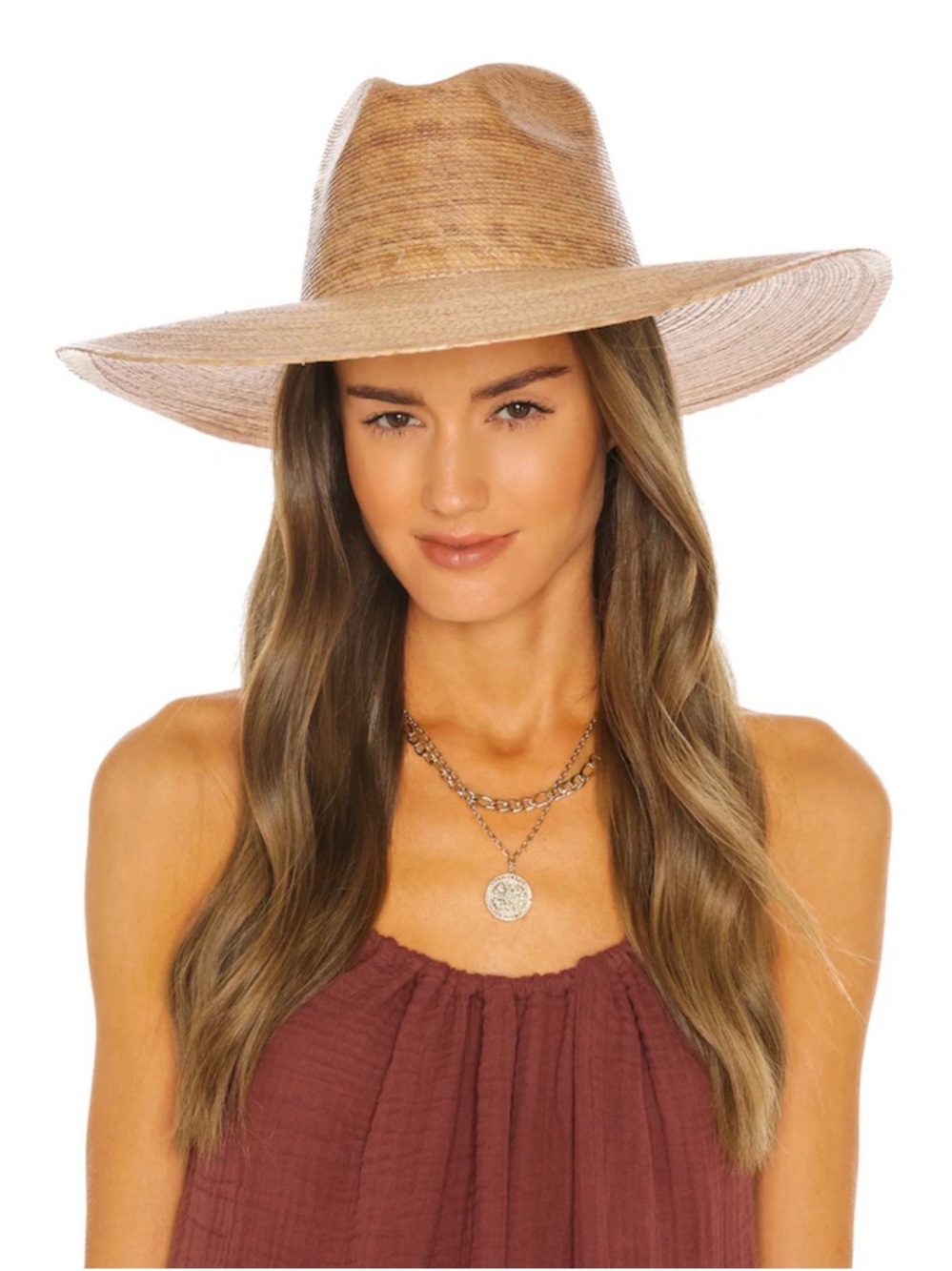 Lack Of Color Wide Brim Straw Hat in Tan